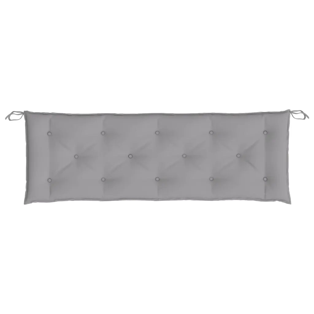 Cuscini per Panca 2 pz-Set di 2 Cuscini per panchina Grigi 150x50x7 cm in Tessuto Oxford