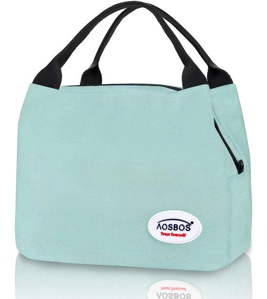Mini sacchetto di isolamento, sacchetto per picnic, sacchetto per donne, sacchetto termico per viaggio, sacchetto per colazione in bicicletta, opzionale, impermeabile, sacchetto di 8,5L colore azzurro turquesa