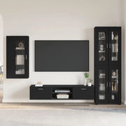 Set mobile TV con cassetto FLORIN 3 pcs Nero Legno multistrato
