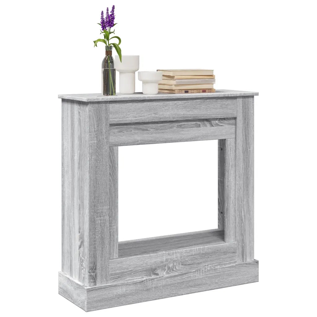 vidaXL Cornice per Camino Grigio Sonoma 90x30x90 cm in Truciolato