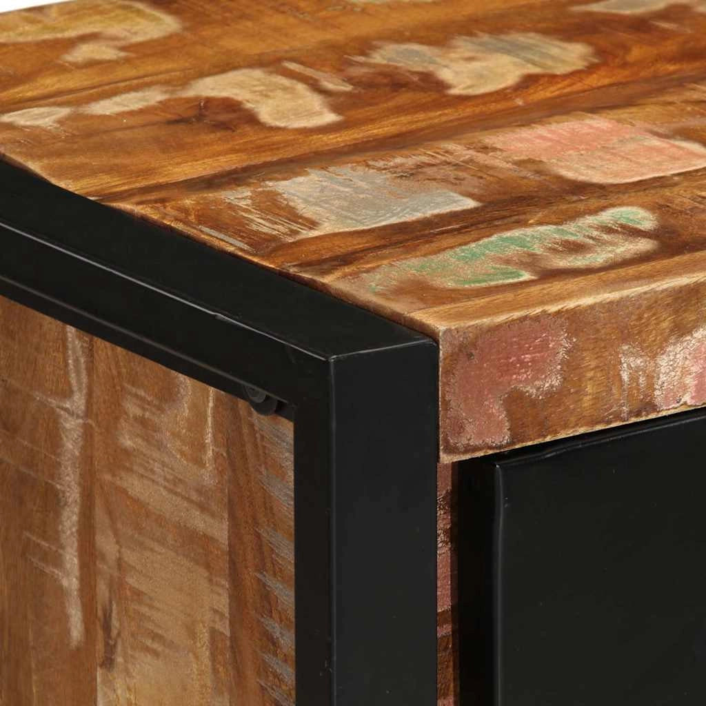 Cassettiera retrò 40 x 40 x 75 cm pratico spazio di archiviazione design unico in legno di recupero multicolore 02_0057627