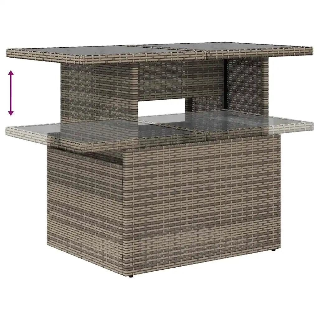 Set da pranzo 6 pz Grigio Poly Rattan 3348471