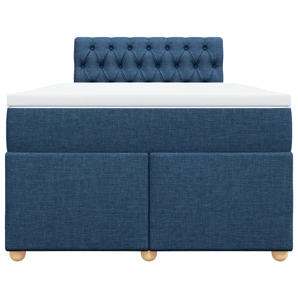 Giroletto a Molle con Materasso Blu 120x200 cm in Tessuto