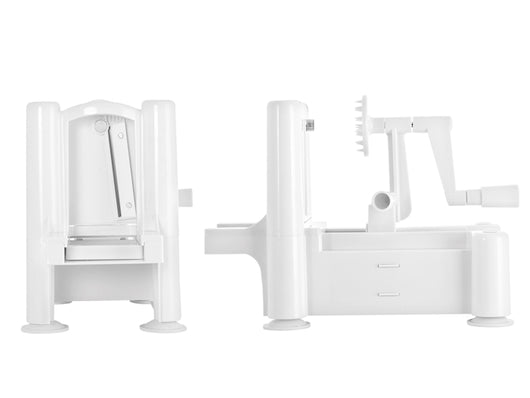 Affettatore 3 lame a spirale green line in plastica bianca