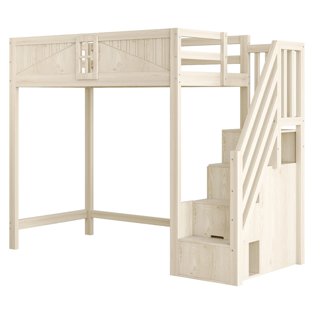 letto a castello legno colore legno naturale 97 x 252;5 cm
