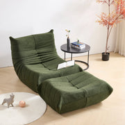 DIVANO RELAX 112 x 189 x 82 cm Tessuto Teddy Verde