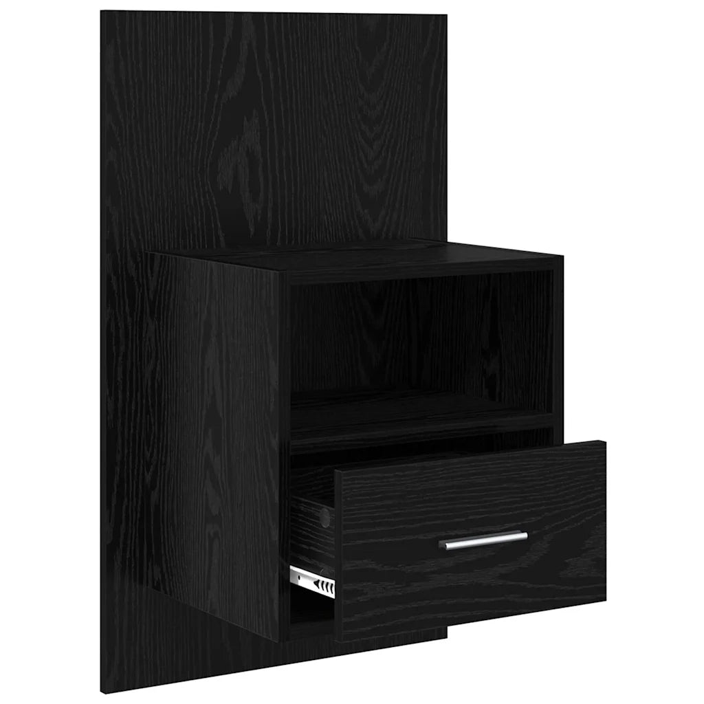 Armadio da Notte 2 pcs Rovere Nero 50 x 32.5 x 80cm 880497