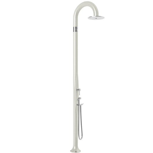 Doccia Tradizionale In Alluminio Funny Yin Top Line Con Miscelatore E Doccetta Colore Perla Bianca Cv-T345-Tl/9400