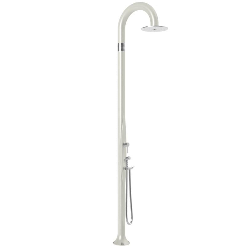 Doccia Tradizionale In Alluminio Funny Yin Top Line Con Miscelatore E Doccetta Colore Perla Bianca Cv-T345-Tl/9400