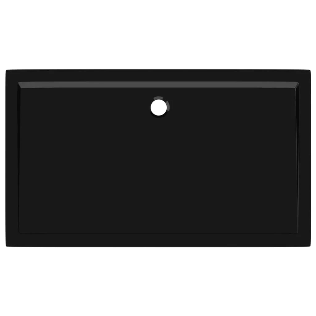 Piatto doccia base doccia piatto doccia bagno WC cabina doccia casa interno rettangolare 70x120 cm ABS nero 02_0001958