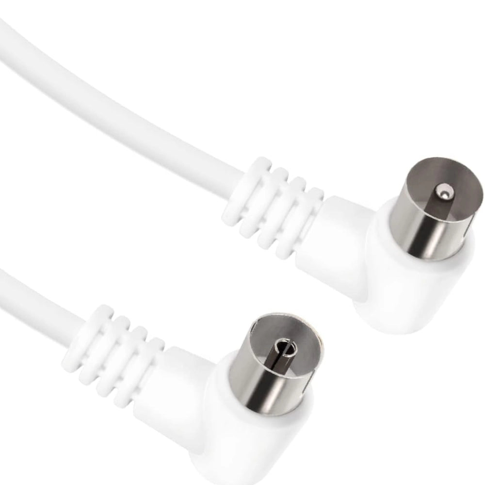Cavo antenna tv ecova spina presa 90° con adattatore spina spina 9,5mm lung. 1,5mt