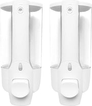 Dispensatore di sapone da parete 350 ml bicchiere dispensatore di sapone da mano per uso domestico cucina alberghi ristoranti - bianco - 2 pezzi dispensatore di sapone da parete da parete