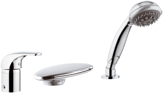 Rubinetto bordo vasca con deviatore, bocca pesante e doccetta - serie project