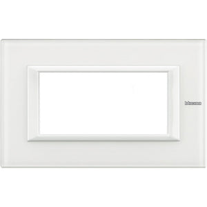 Bticino Axolute - Placca 4P Vetro Bianco HA4804VBB