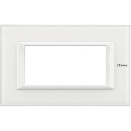 Bticino Axolute - Placca 4P Vetro Bianco HA4804VBB