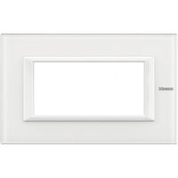 Bticino Axolute - Placca 4P Vetro Bianco HA4804VBB