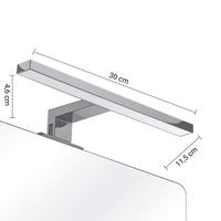 Lampada applique led 30 cm con attacco universale in resine termoplastice 4943-30 serie Gedy MADEIRA Cromato
