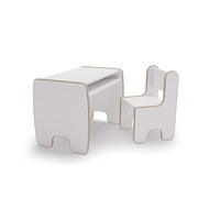 Set Timi Tavolo e Sedia per Bambini in MDF Bianco