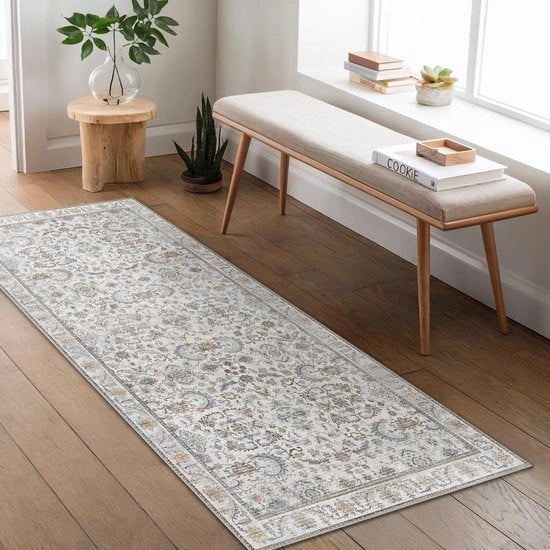Tappeto Bohemiano per Sala da Pranzo e Camera da Letto Vintage Lavabile Dimensioni 80x200CM Antiscivolo
