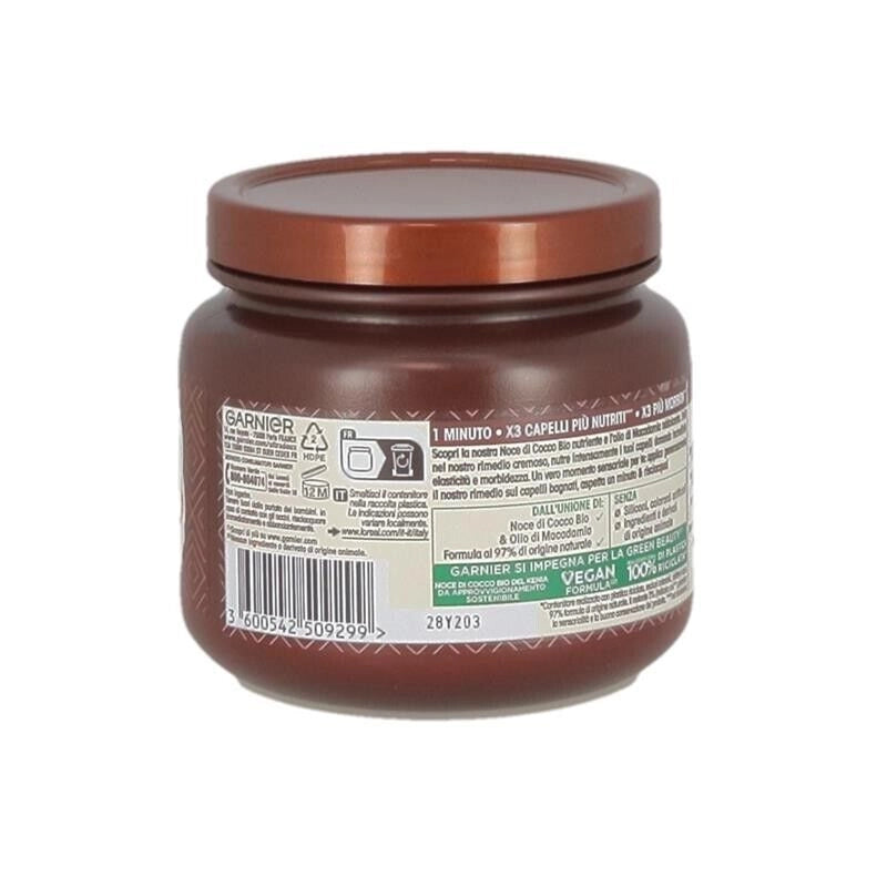 GARNIER ULTRA DOLCE MASCHERA CAPELLI DA DISIDRATATI A SECCHI AZIONE IN 1 MINUTO CON LATTE DI COCCO E MACADAMIA 340 ML