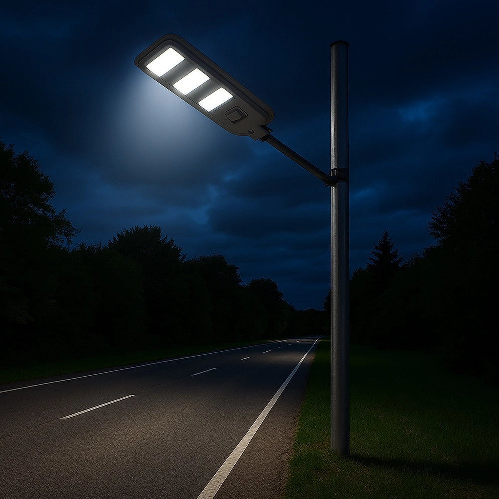 Trade Shop - Lampione Faro Led Solare 100w 160w 220w 300w Con Sensore Crepuscolare Prossimità Es-p-f -  160 Watt
