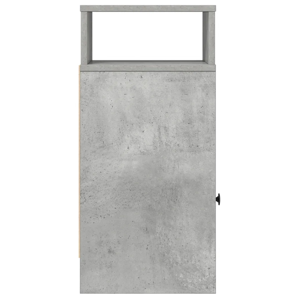 Set di 2 Comodini | Armadio da Notte | Mobiletto da notte con Cassetto Grigio Cemento 25x31x66 cm
