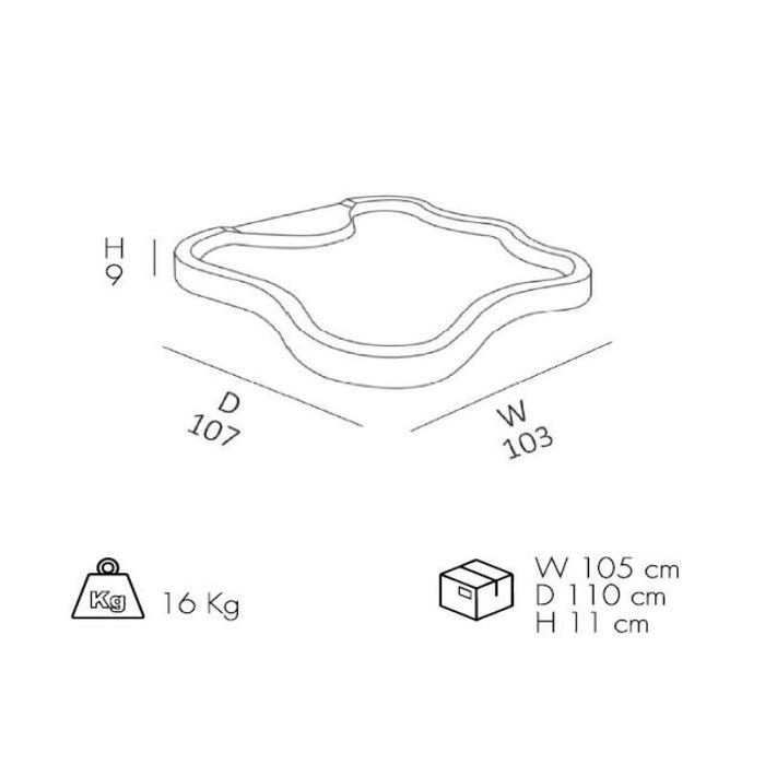 Piatto Doccia In Polietilene Modello Lake 107 X 103 Cm Colore Arancione Cv-D108/2009