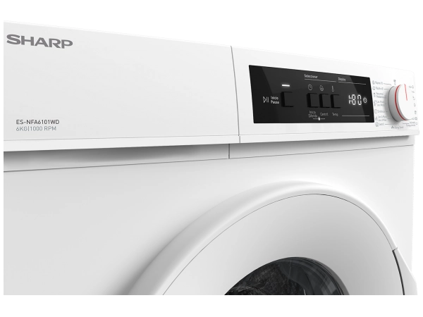 Sharp ES-NFA7121WD lavatrice Caricamento frontale 7 kg 1000 Giri/min Bianco