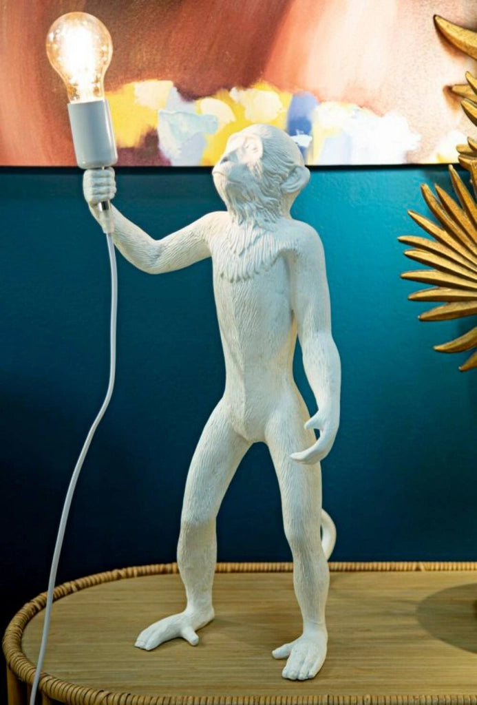 Lampada da tavolo Piet, Luce da scrivania, Luminaria da ufficio, Lampada da lavoro, 26x34 h55 cm, Bianco