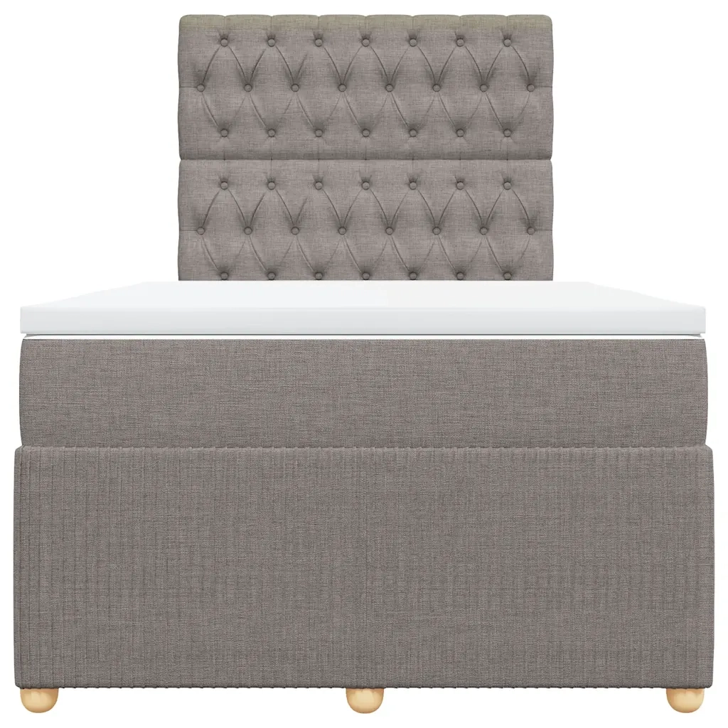 Giroletto a Molle con Materasso Tortora 120x200 cm in Tessuto 3294334