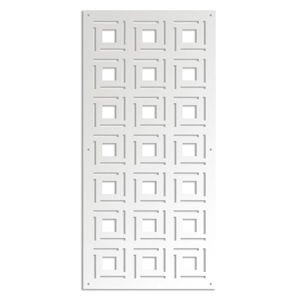 4SIDES - Pannello in PVC traforato - Parasole Colore: bianco, Misura: 47x94 cm