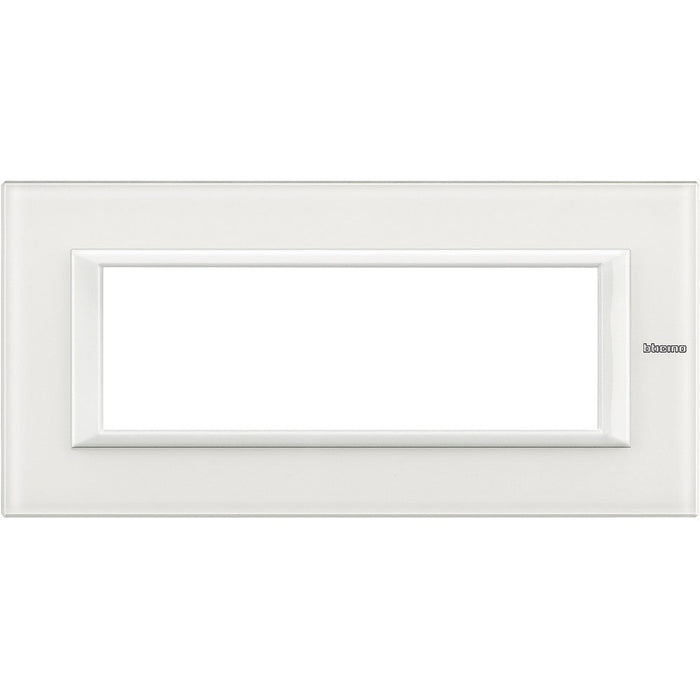 Bticino Axolute - Placca 6P Vetro Bianco HA4806VBB