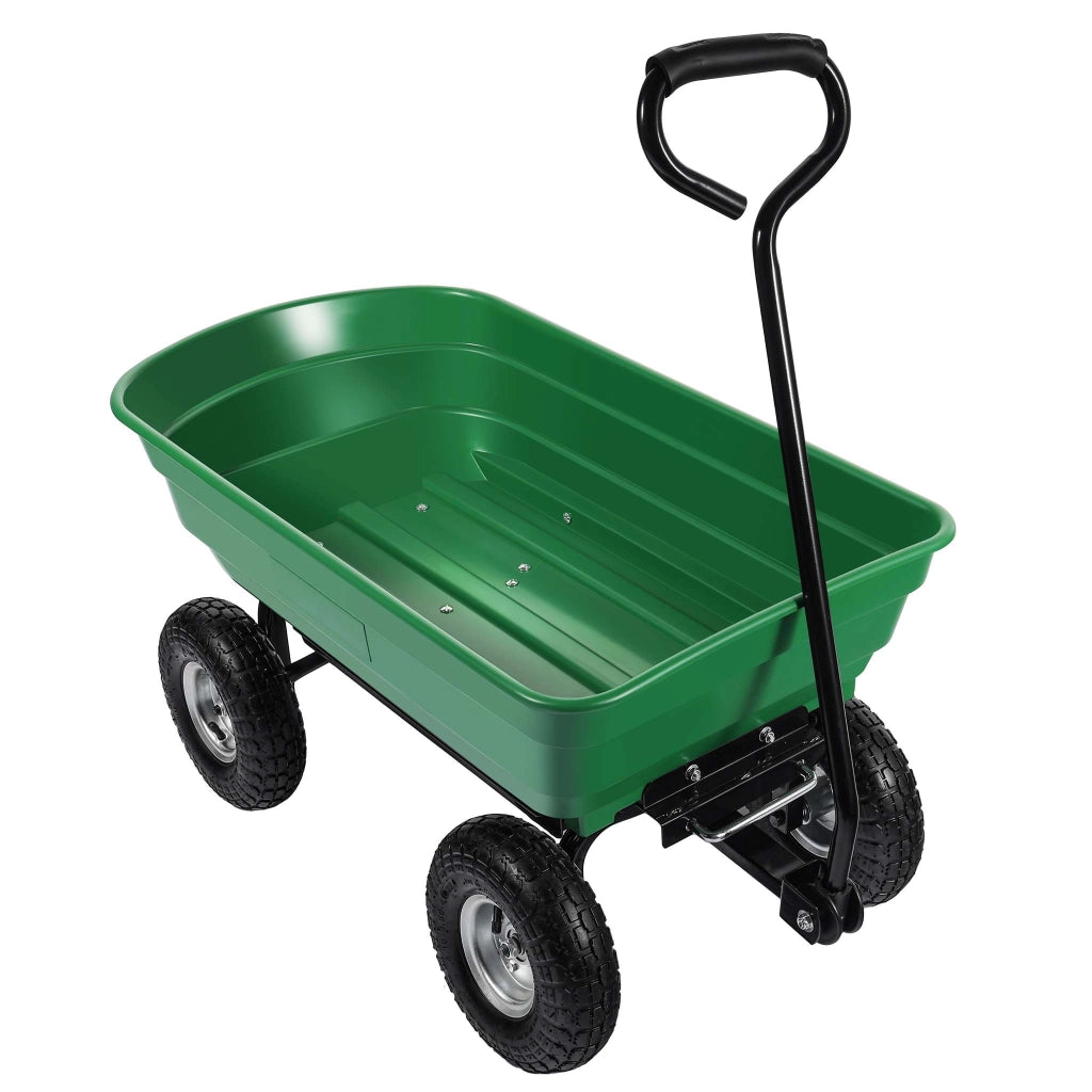 Carrello da giardino ribaltabile, capacità 75 l, portata max 240 kg, Carretto a mano Carriola