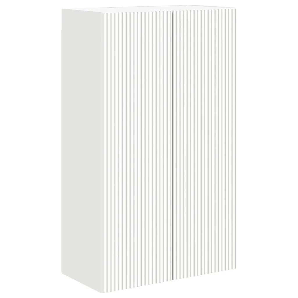 Mobile TV rettangolare a parete moderno e minimalista 59,5 x 31 x 100 cm in legno composito bianco 02_0055039