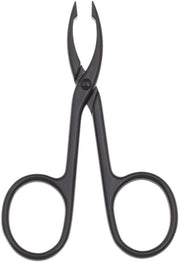 Pincetta per epilazione con manico a forma di forbice a punta diritta per la rimozione dei peli del viso e delle sopracciglia (nero)