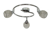 Plafoniera Candellux Clear 98-06899 3xG9 cromo cristallo