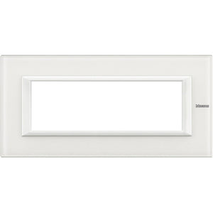 Bticino Axolute - Placca 6P Vetro Bianco HA4806VBB