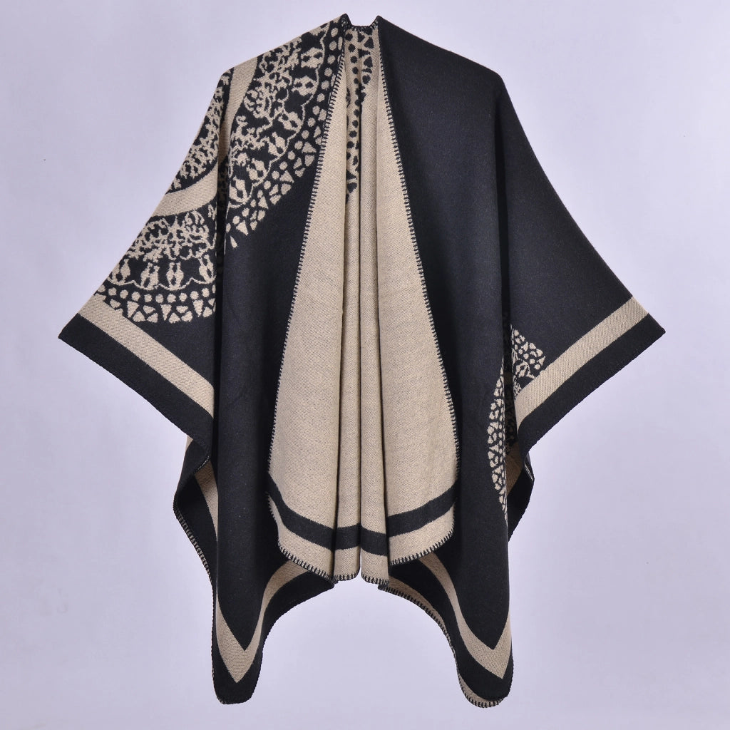 Sciarpa double face, in classico cashmere, mantella/scialle versatile e semplice