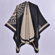 Sciarpa double face, in classico cashmere, mantella/scialle versatile e semplice