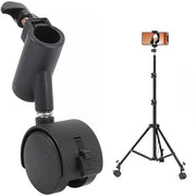 Set di ruote di sostegno 360° rotanti - Set di 3 ruote di sostegno con ruote a rulli silenziose - Diametro di montaggio 16 mm - Installazione rapida - Ruote di sostegno