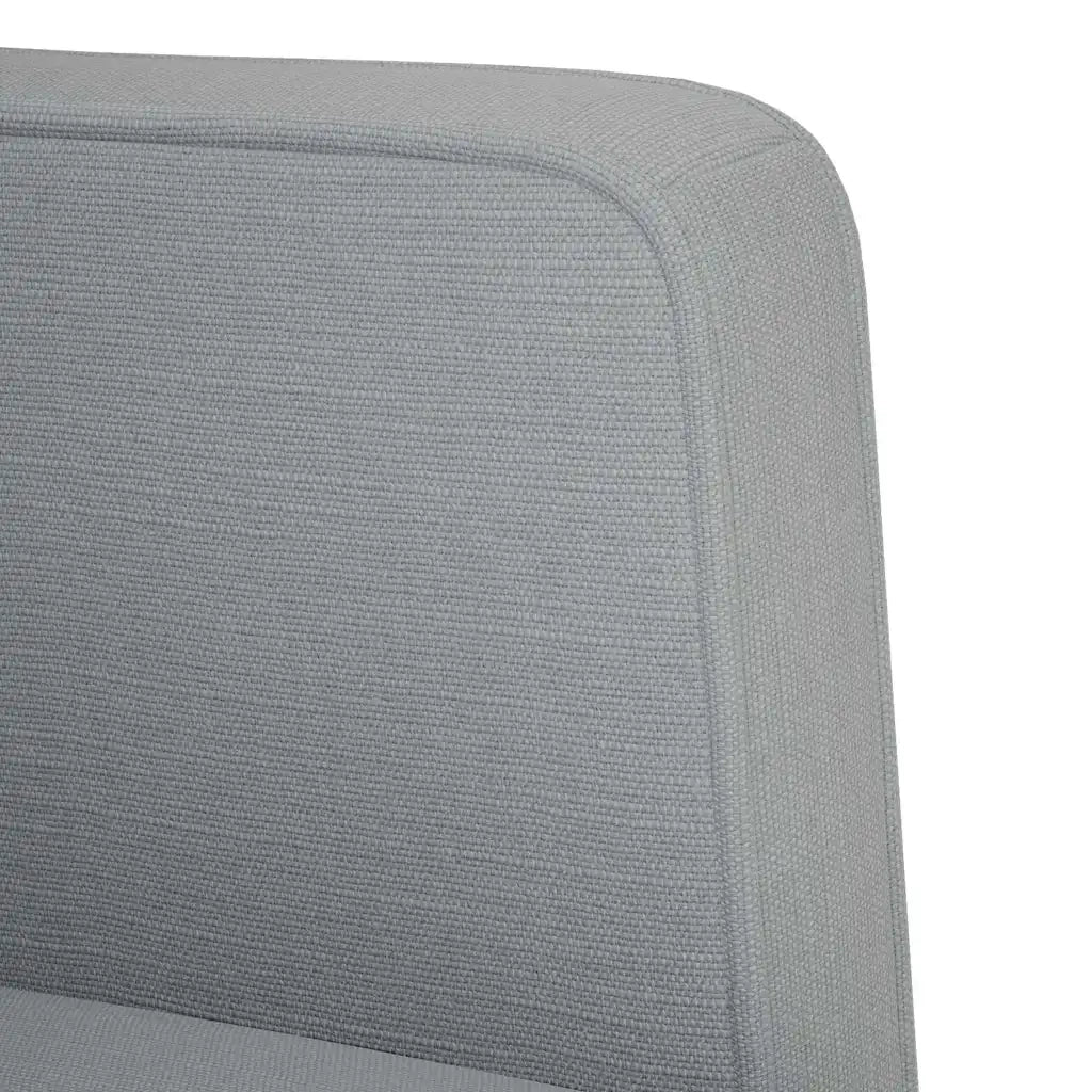 Divano Poltrona | Sedia con Braccioli Grigio Chiaro 53 cm in Tessuto
