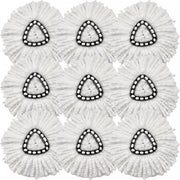 Set di 9 navelli in microfibra per Vileda Easywring & Clean Mop, sostituzione, bianco - Turbo