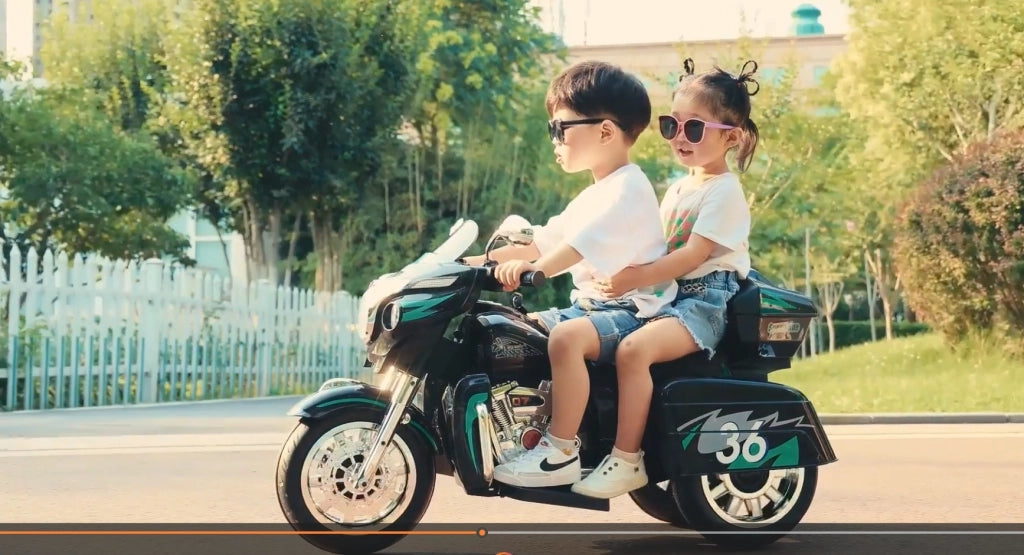 Motocicletta Elettrica Bambini 3 Ruote con Chiave e Luci ¨C Xylo ¨C Rosso