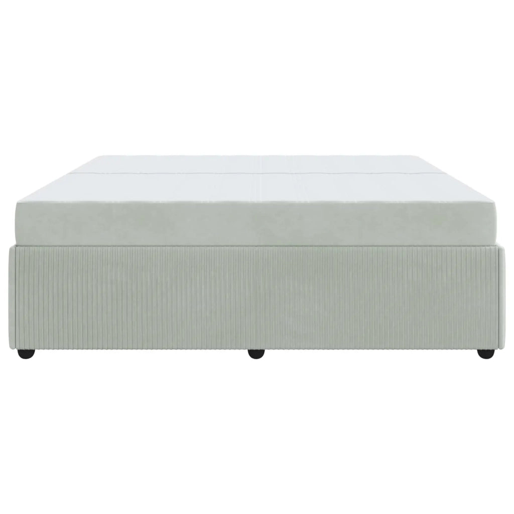 Struttura del letto Grigio chiaro 200 x 200 cm Tessuto
