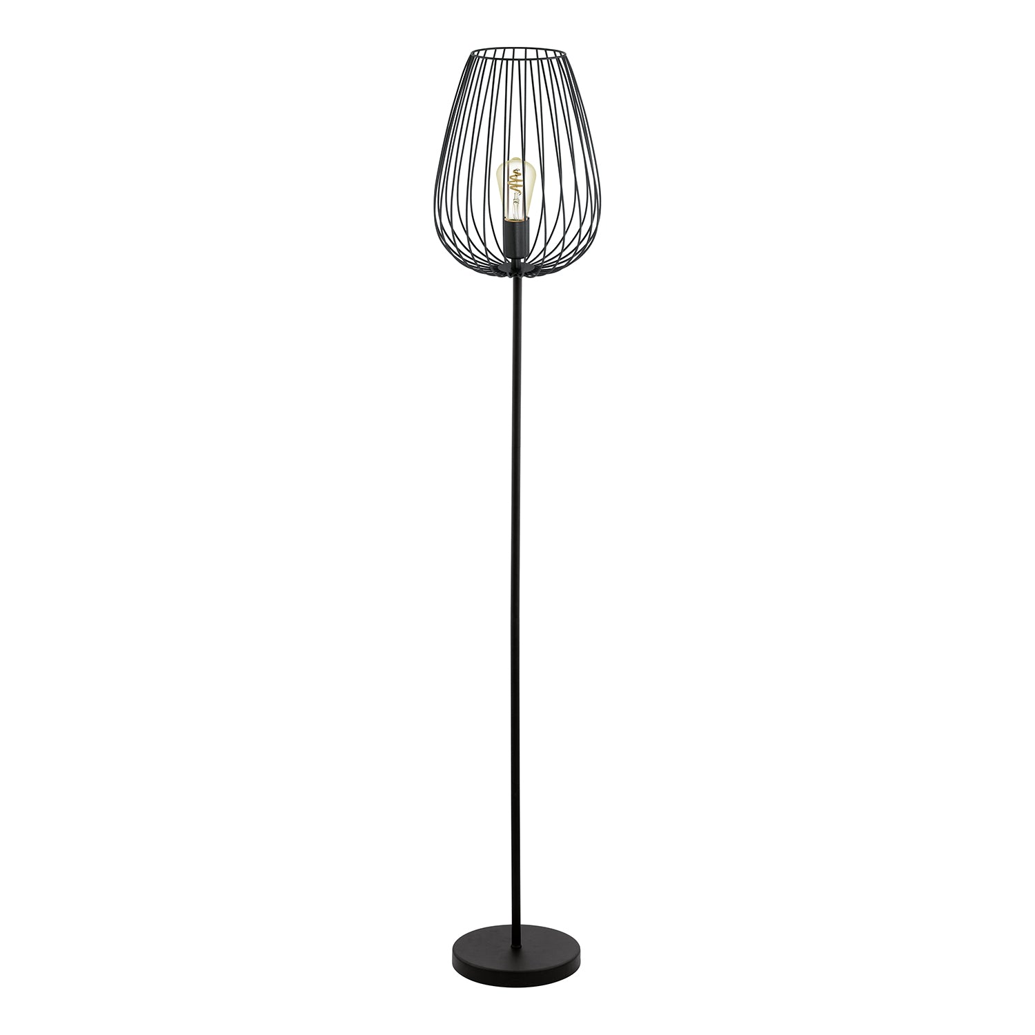 Piantana Vintage Newtown Acciaio Nero 1 Luce E27