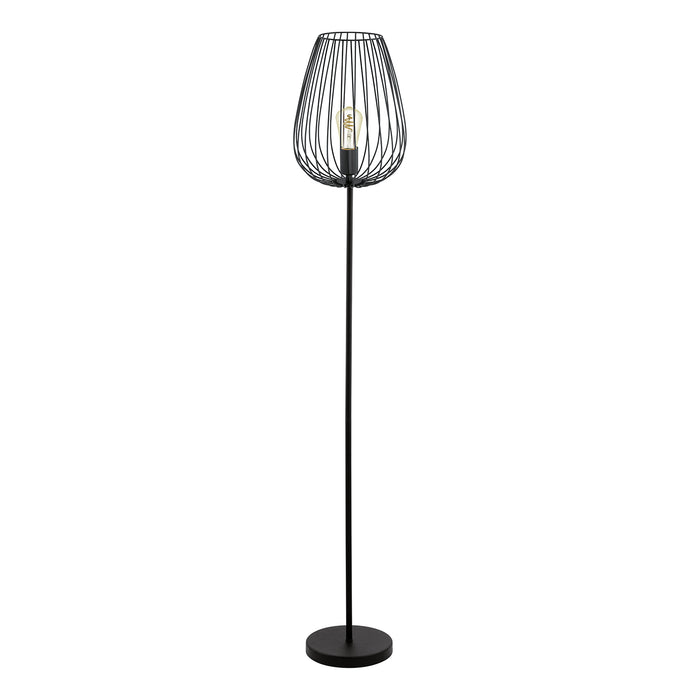 Piantana Vintage Newtown Acciaio Nero 1 Luce E27