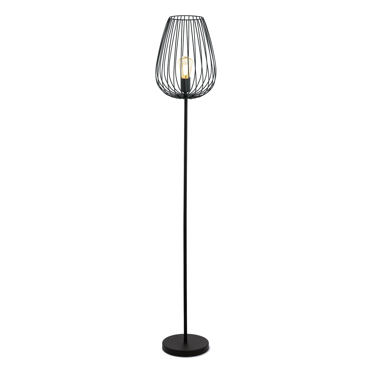 Piantana Vintage Newtown Acciaio Nero 1 Luce E27
