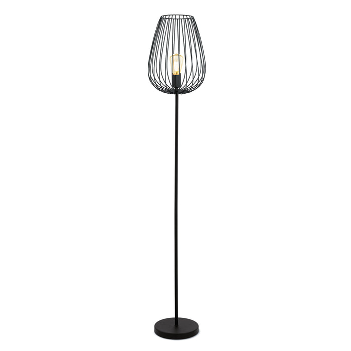 Piantana Vintage Newtown Acciaio Nero 1 Luce E27