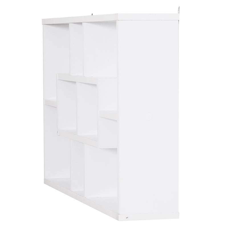 MODERNA LIBRERIA A PARETE 85 X 47.5 X 14.5 CM  IN LEGNO BIANCO