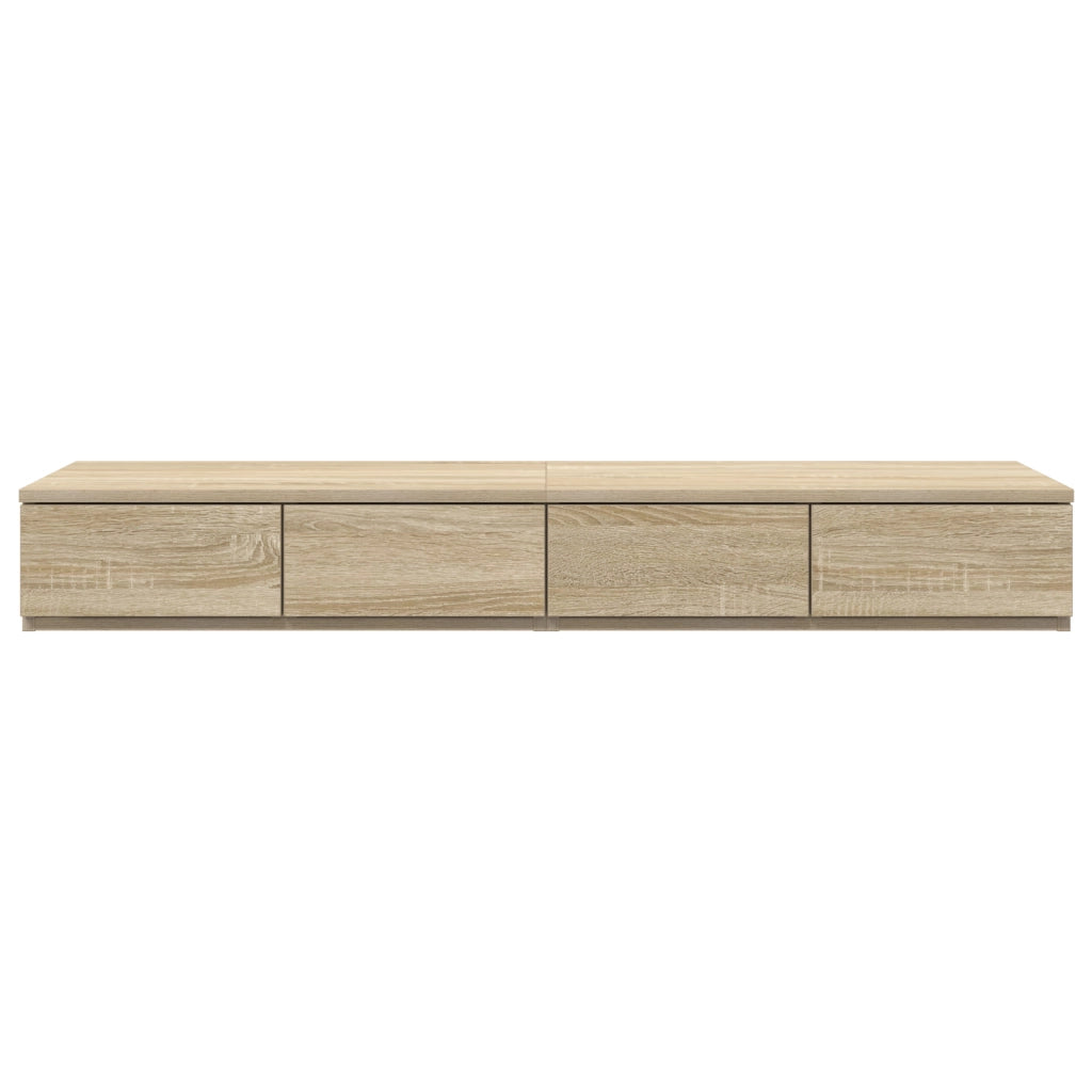 Comodino in rovere Sonoma 120x36.5x16.5 cm legno ingegnerizzato